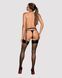 Гартеры Obsessive A741 garter belt black O/S, искусственная кожа