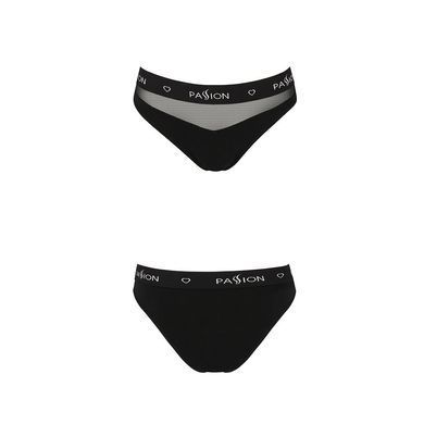Трусики с прозрачной вставкой Passion PS006 PANTIES S, black