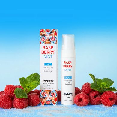 Стимулирующий гель EXSENS Kissable Raspberry Mint 15мл можно для поцелуев, охлаждающий