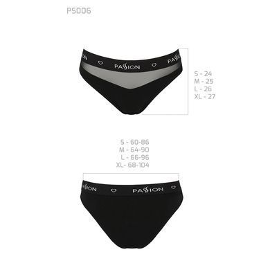 Трусики с прозрачной вставкой Passion PS006 PANTIES S, black