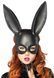 Пластикова маска кролика Leg Avenue Masquerade Rabbit Mask, чорна, One Size, на резинці