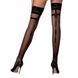 Чулки с узорным швом сзади Passion ST114 3/4 (20 den), nero