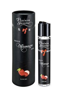 Массажное масло Plaisirs Secrets Litchi (59 мл) с афродизиаками, съедобное, подарочная упаковка