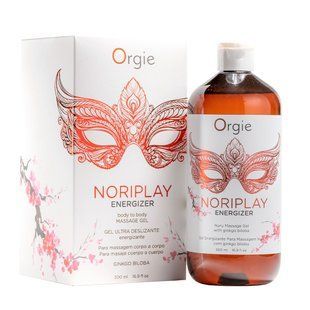 Гель для NURU-масажу Orgie &ndash; Noriplay Energizer (500 мл), екстракт гінкго білоба, захисне простирадло