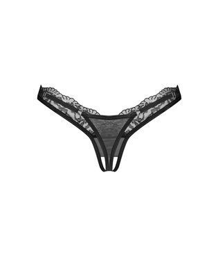 Трусики Obsessive Arrowel Black crotchless thong S/M