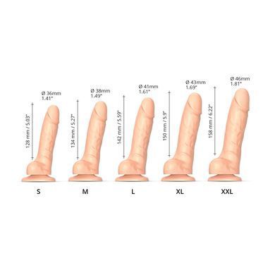 Реалістичний фалоімітатор Strap-On-Me Sliding Skin Realistic Dildo Vanille XL, ефект рухливої шкіри