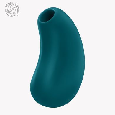 Вакуумний стимулятор з вібрацією Fun Factory Cherie Bottle Green, 11 + 12 режимів роботи, перезаряджуваний