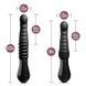 Пульсатор Blush Temptasia &ndash; Lazarus Thrusting Dildo &ndash; Black, ребристый ствол, 3 скорости