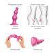 Насадка для страпона Strap-On-Me Dildo Plug Beads Framboise Metallic XXL