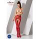 Еротичні колготки-бодістокінг Passion S007 red, гарні ажурні колготки з вирізом